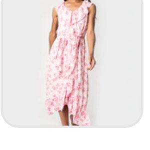 Women’s V neck ruffle wrap dress, size small but runs big. brand new